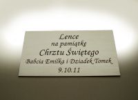 Tabliczka na chrzest dziecka