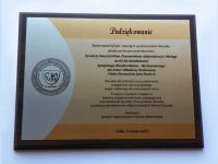 Tabliczka z podziękowaniem grawerowana laserowo